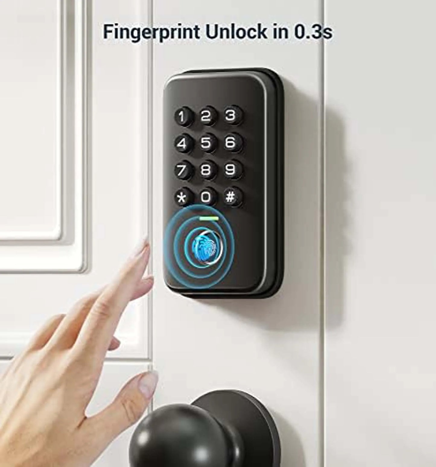 Veise Fingerprint Keypad Door Lock, Keyless Entry