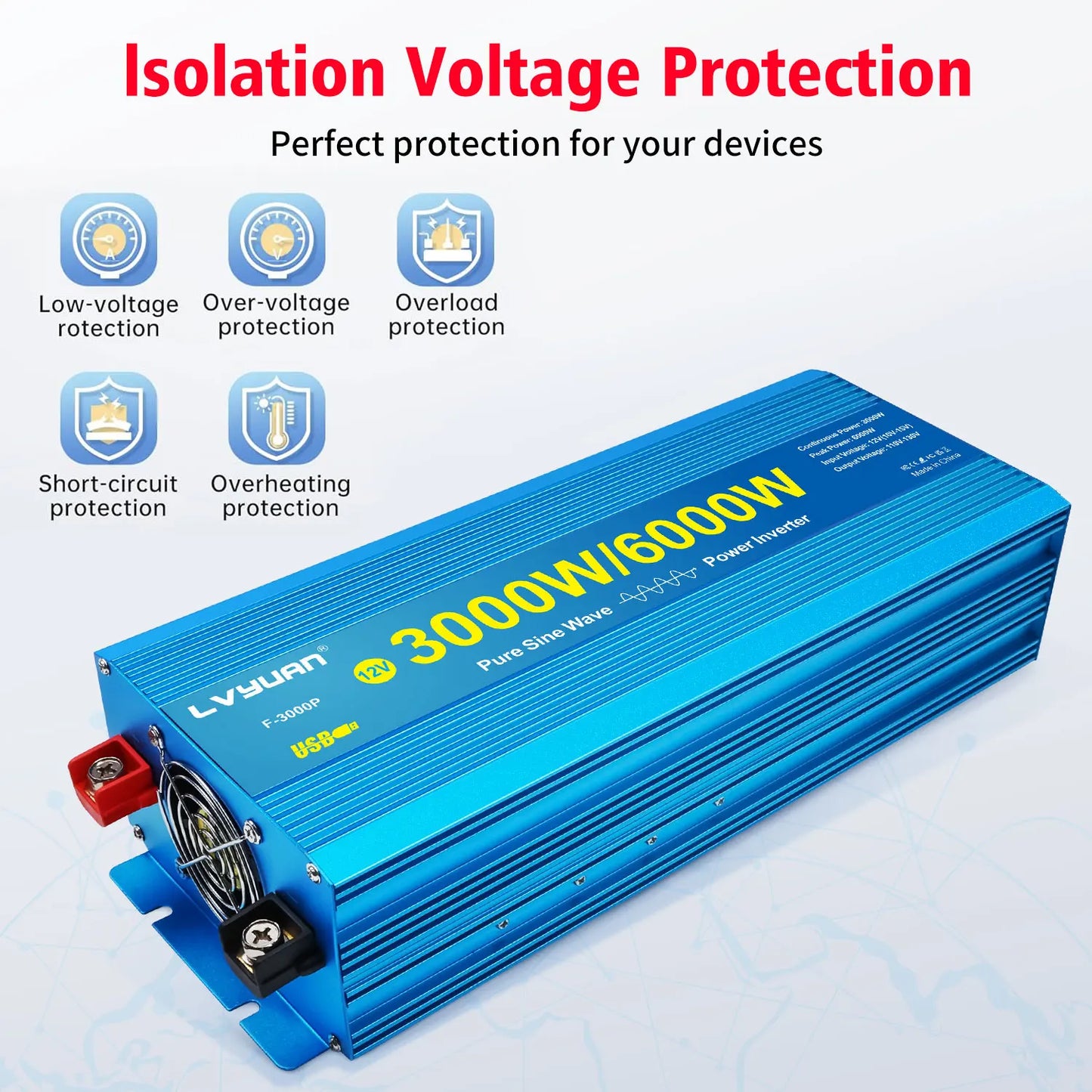 Foval 3000W 4000W 5000W 6000W Pure Sine Wave Inverter