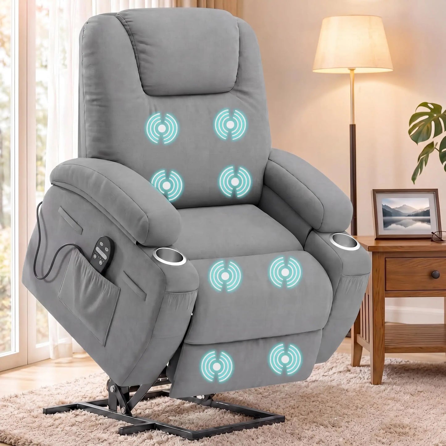 Flamaker Power Lift Chair Massage Recliner Chairs for Seniors