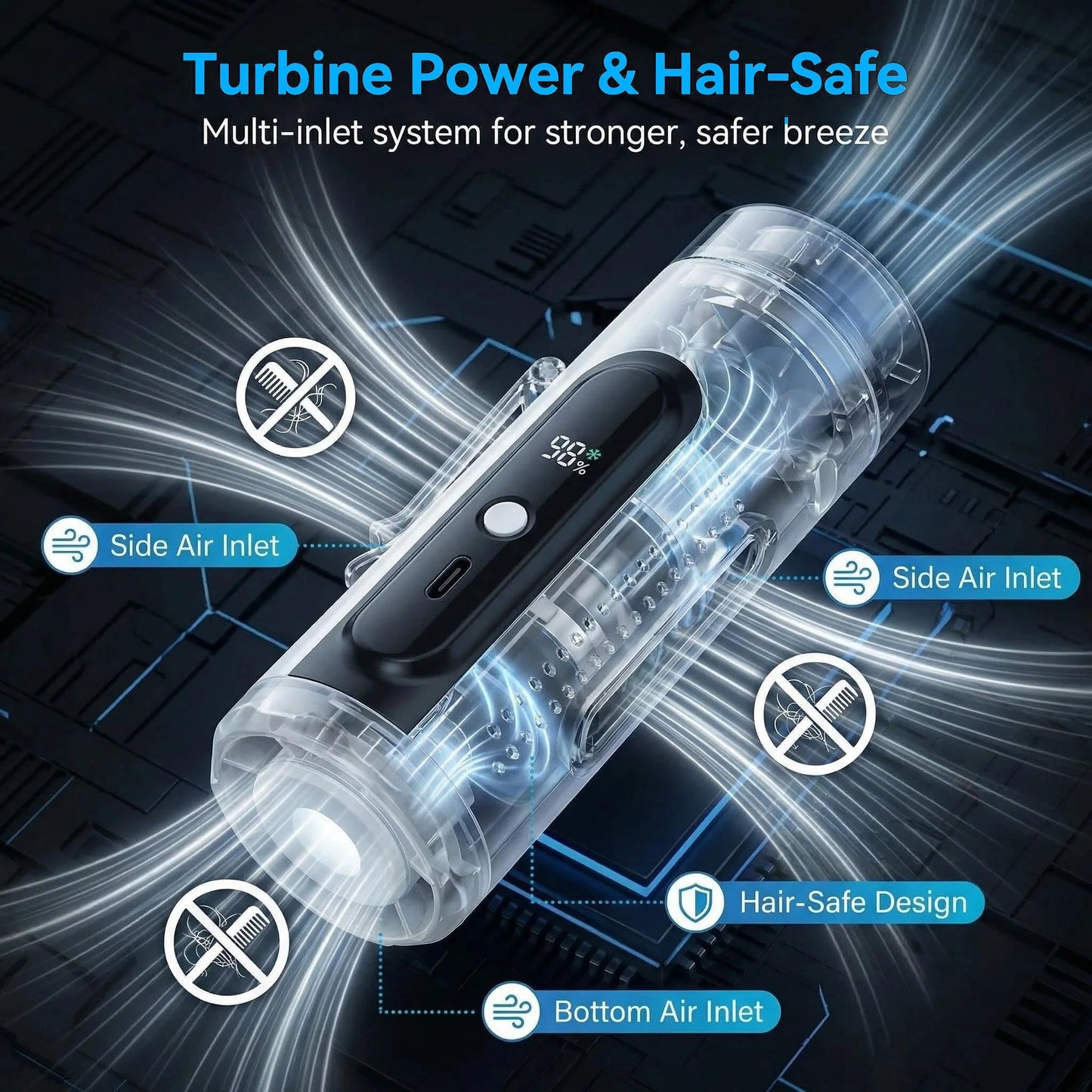 Portable Handheld Fan with Ice Cooling Plate