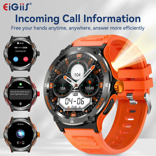 EIGIIS Smart Watch 3ATM Waterproof, Bluetooth Call