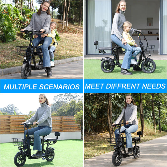 EILLEO 48V Electric Scooter with Seat for Adults Electric Scooter