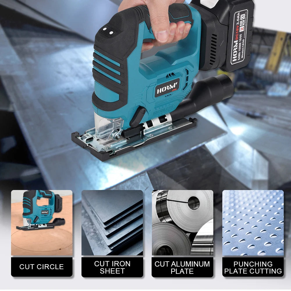 HORM Brushless Electric Jig Saw Cordless