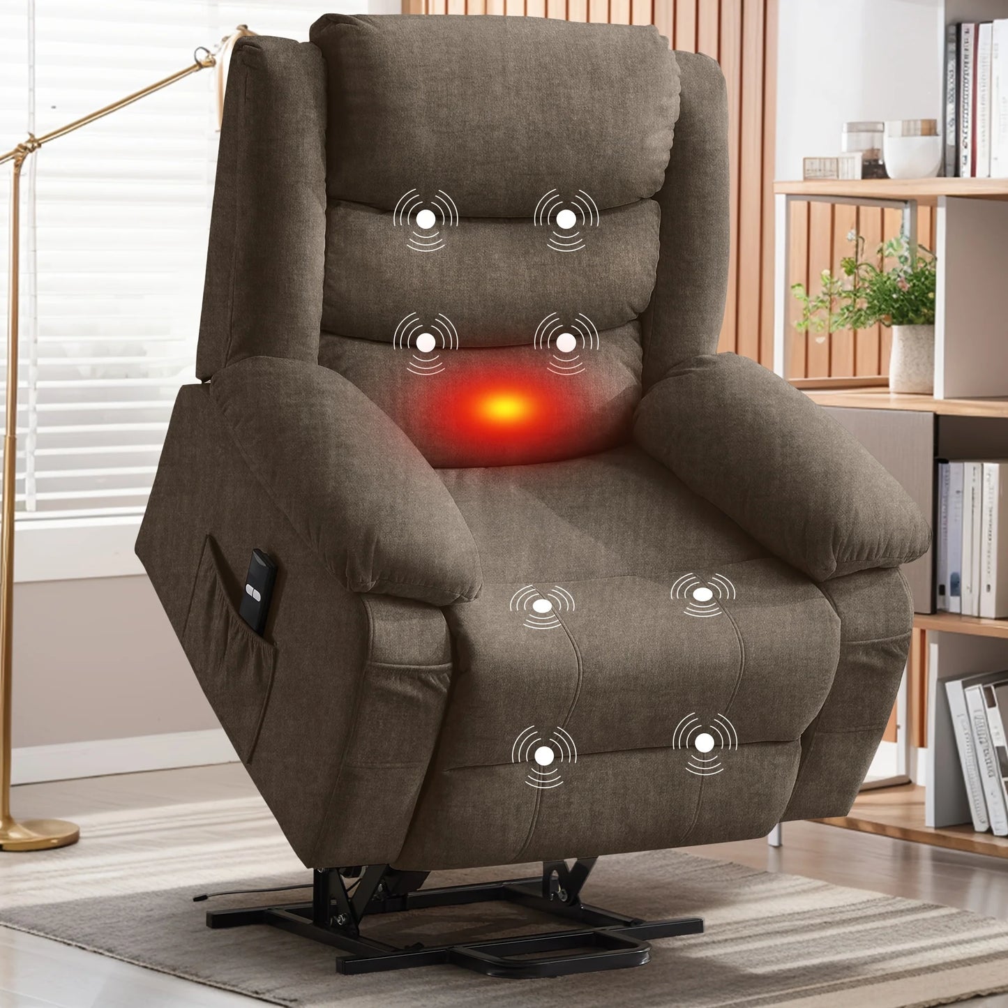 DOOTTOO Power Lift Recliner Chair – Wide Electric Reclining Sofa