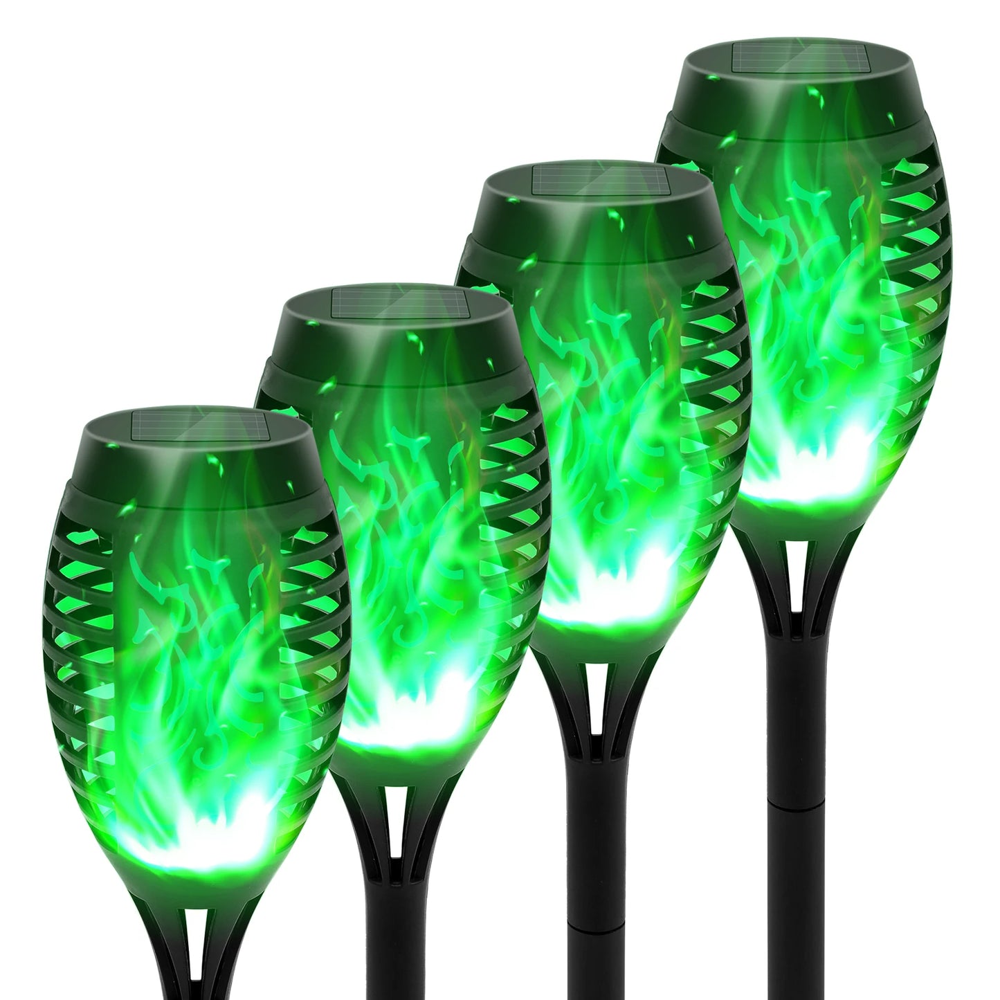 4/6/8/12Pcs Solar Flame Torch Light LED Flickering Outdoor