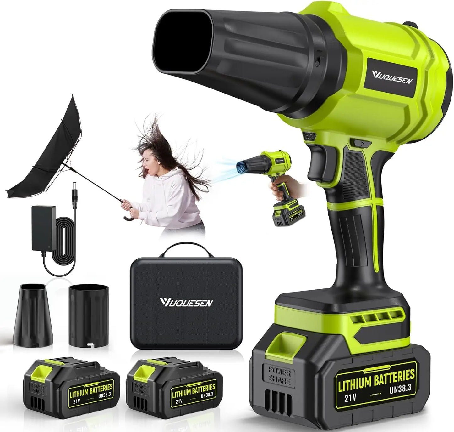 YUQUESEN Cordless Leaf Blower, Handheld Leaf Blower