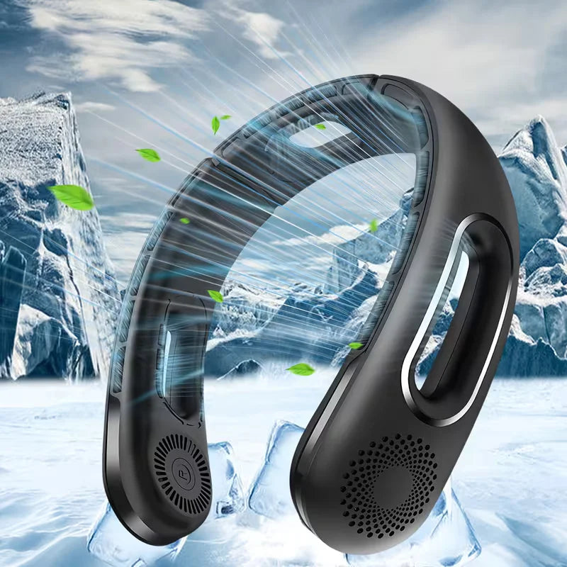 Bladeless Neck Fan, USB Rechargeable 4 Speeds