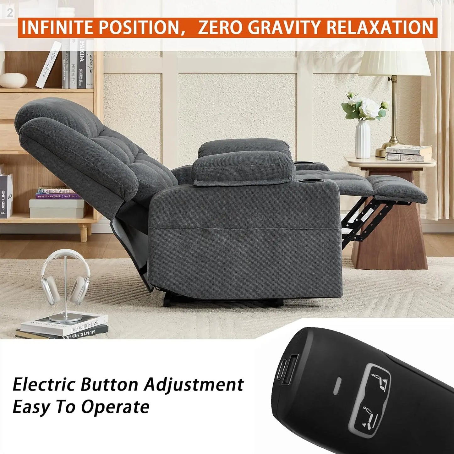Electric Power Lift Recliner Chair Sofa with Massage and Heat