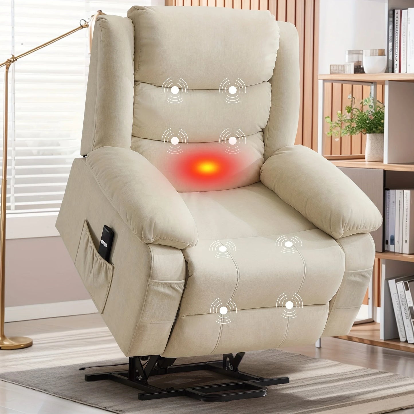 DOOTTOO Power Lift Recliner Chair – Wide Electric Reclining Sofa