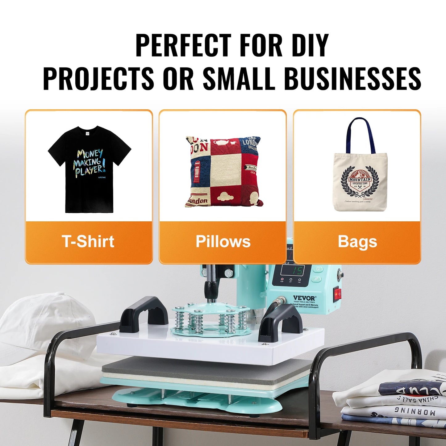 VEVOR Heat Press 12x10" 360°Swing Away