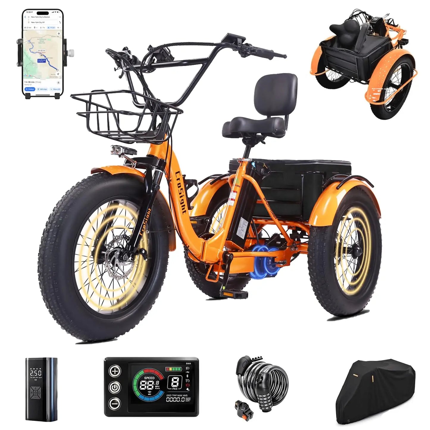 CROSIGH 2.0 Pro Electric Tricycle for Adults