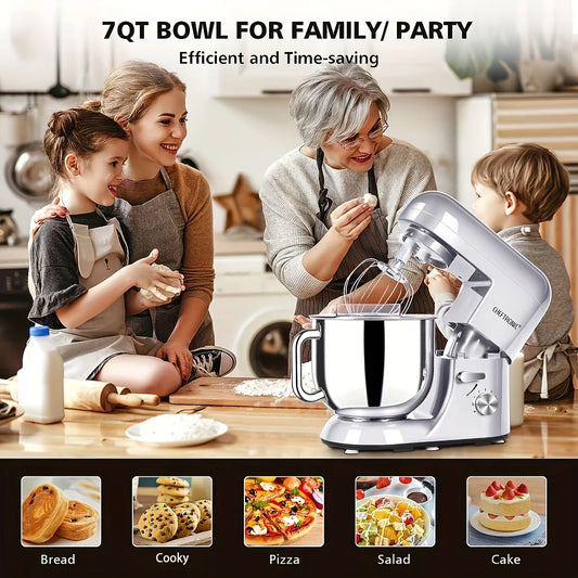 CHEFTRONIC Stand Mixer, 7 Qt Tilt-Head Electric Household Stand Mixer
