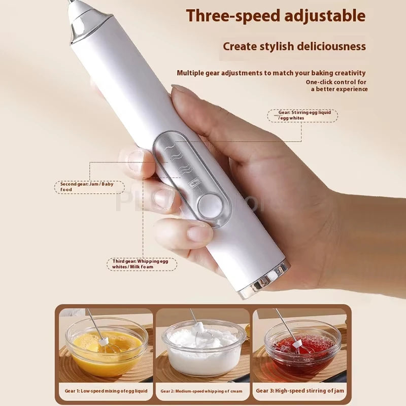 XIADYINJIA USB Electric Mixer, Handheld Coffee Milk Frother