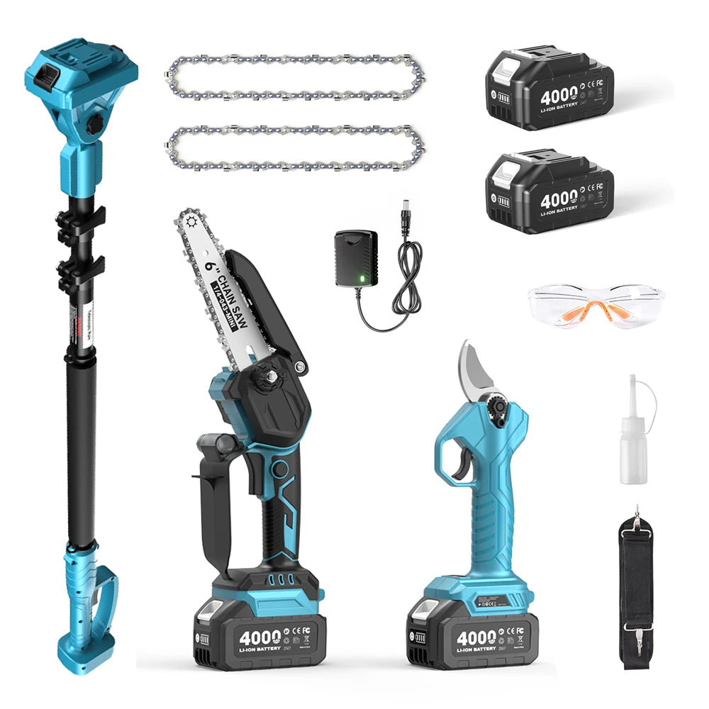 TaskStar 3-in-1 Telescoping Pole Pruner Electric Chainsaw
