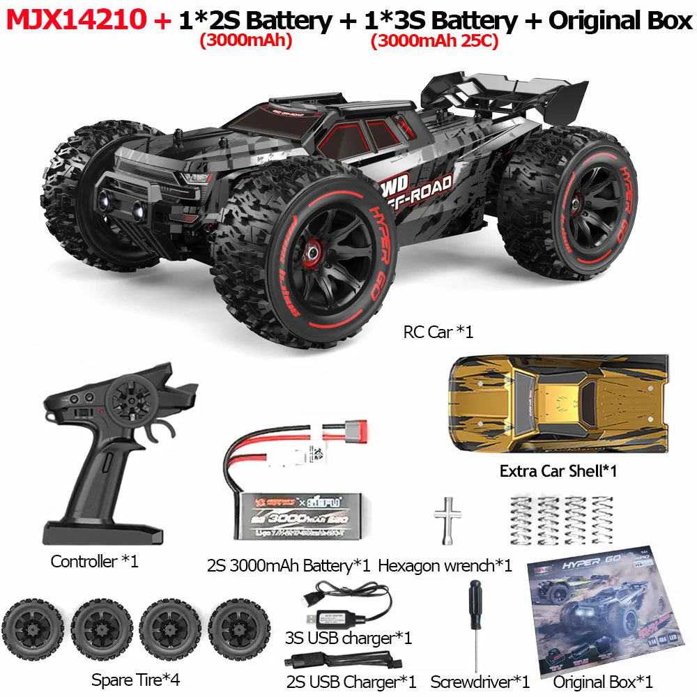 MJX 14209 14210 V3.0 1/14 RC Car 75km/h Brushless Hyper Go