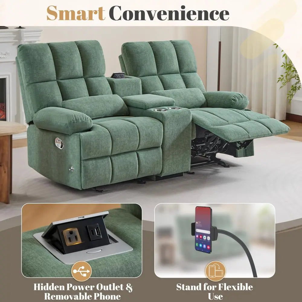 Leather Living Room Furniture Set Reclining Sofa Set Loveseat