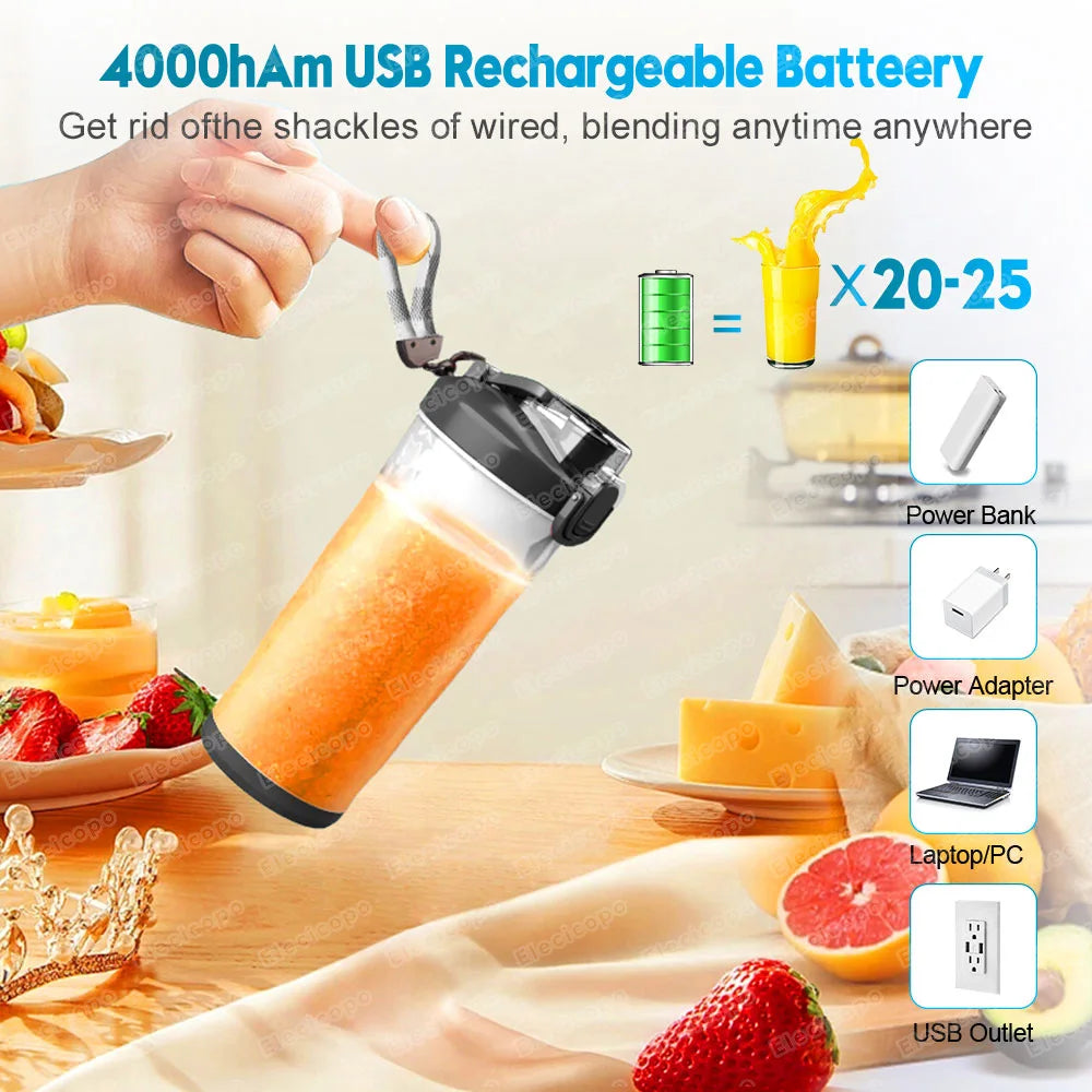 Portable Electric Juicer Fruit Mixers 600ML Blender