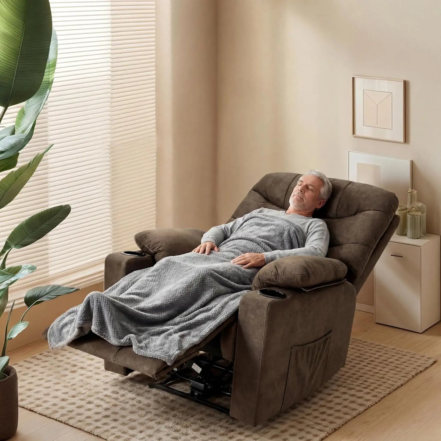 Power Lift Recliner Chair for Seniors with Heat & Massage