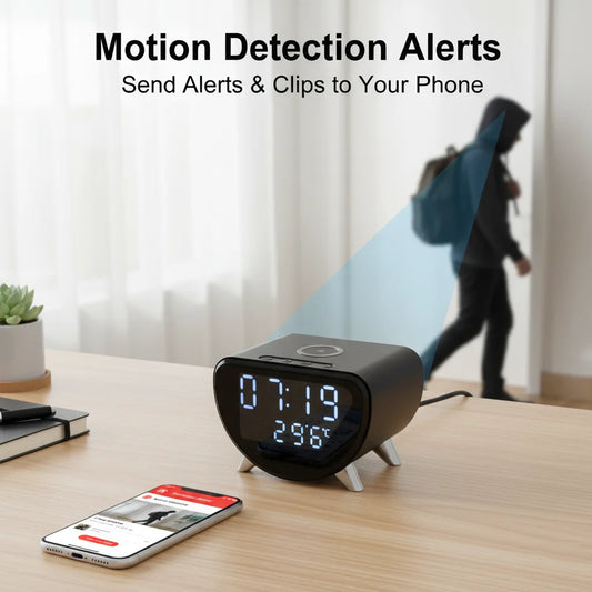 4K UHD WiFi Clock Camera, Indoor Surveillance