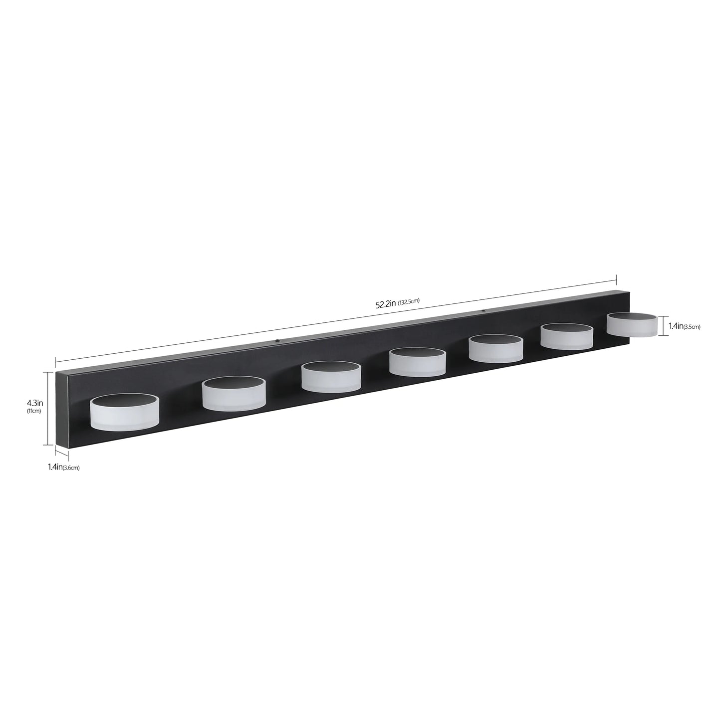 ARLGSITE Modern silver/black LED dressing area lighting