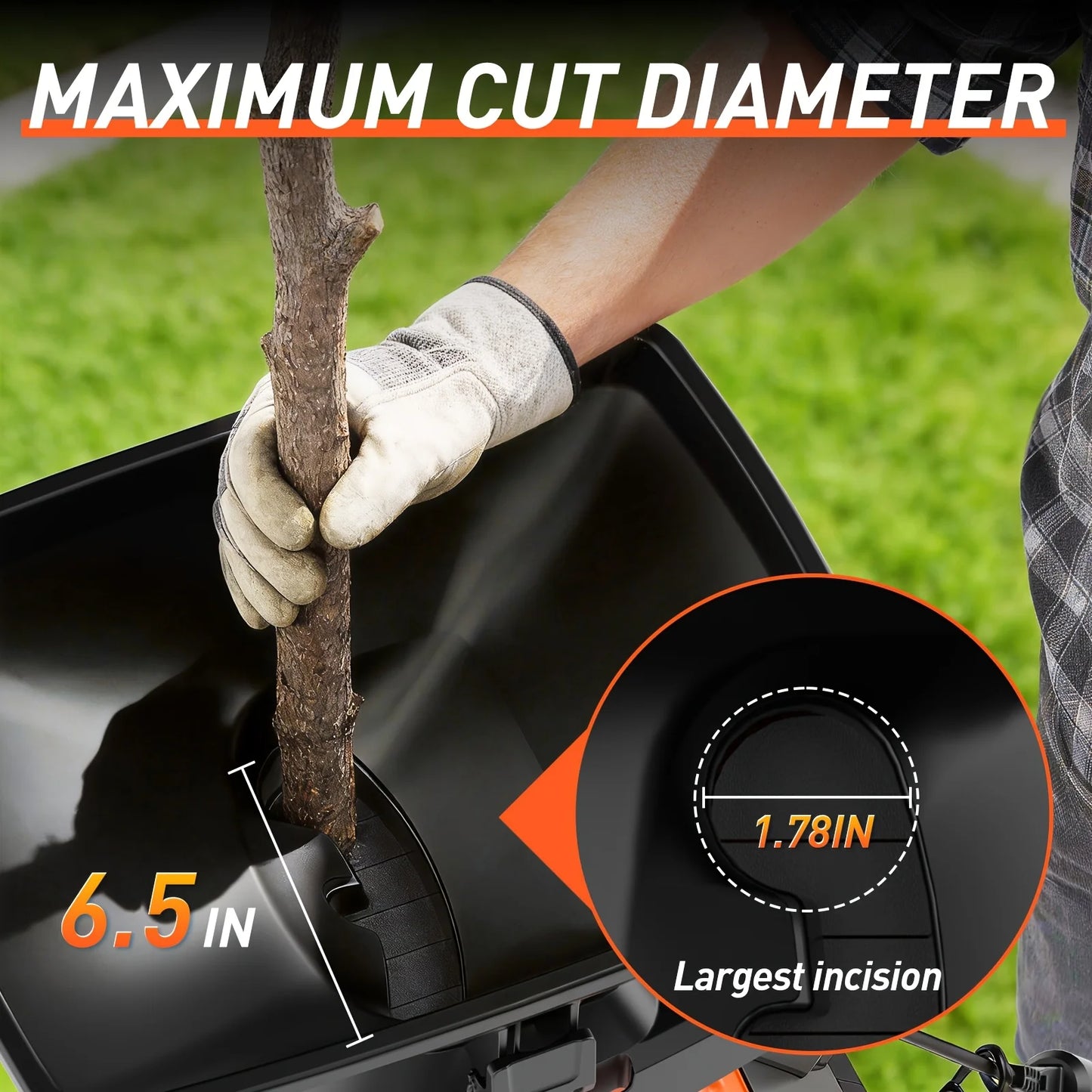 GROUNDLEVEL 15-Amp Electric Wood Chipper
