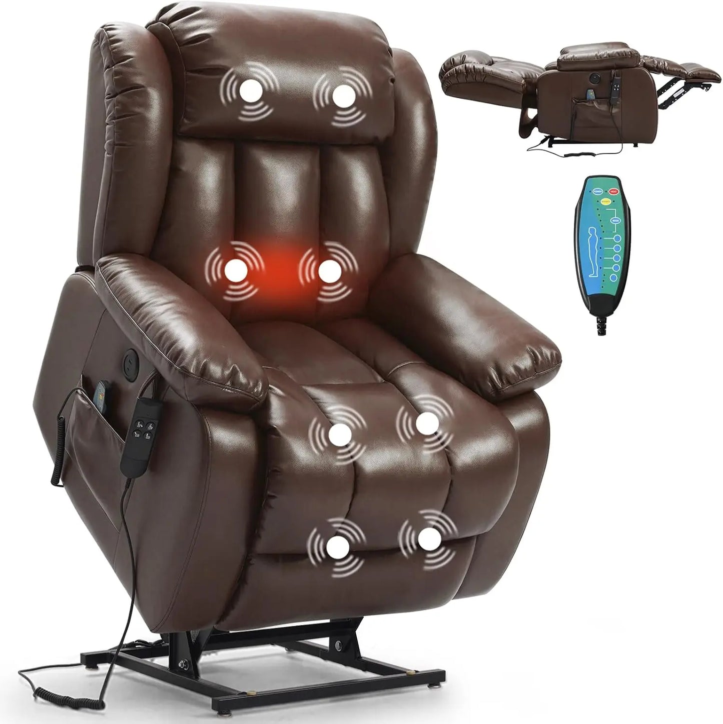 PARKOL Power Lift Recliner Chair for Seniors, Breathable Leather