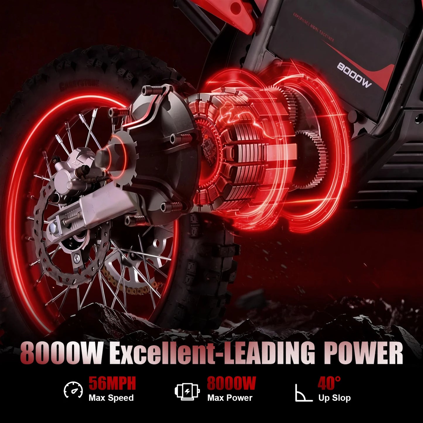 KOOZ HP131E-L 72V 8000W Pro Electric Dirt Bike