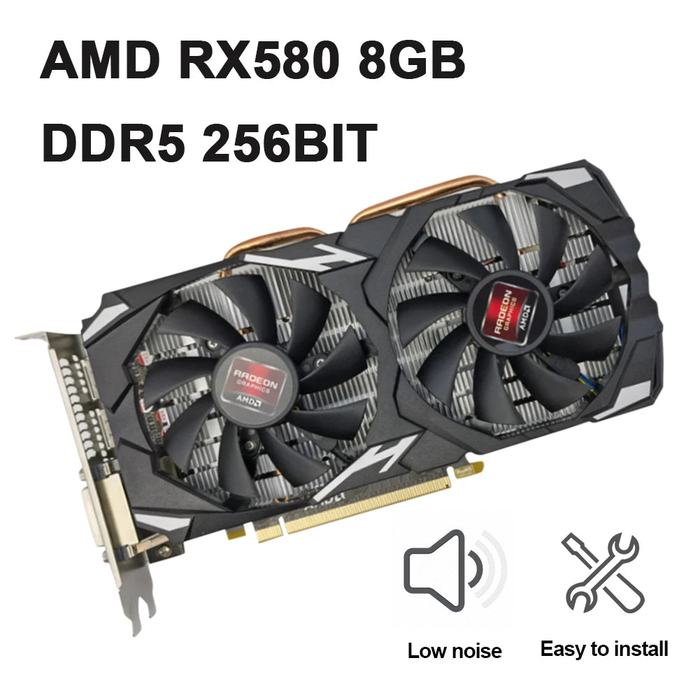 RX580 1/2/4/8GB Gaming Video Card Computer Graphics Card