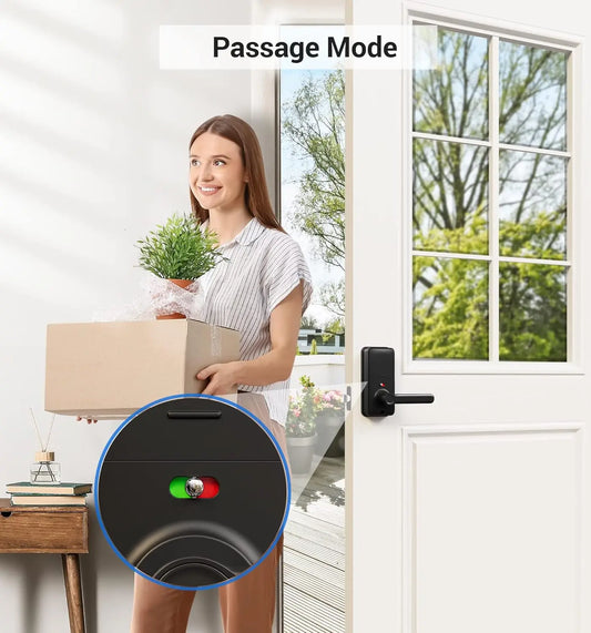 Veise RZ09 Smart Lock, 7-in-1 Keyless Entry with Handle Set