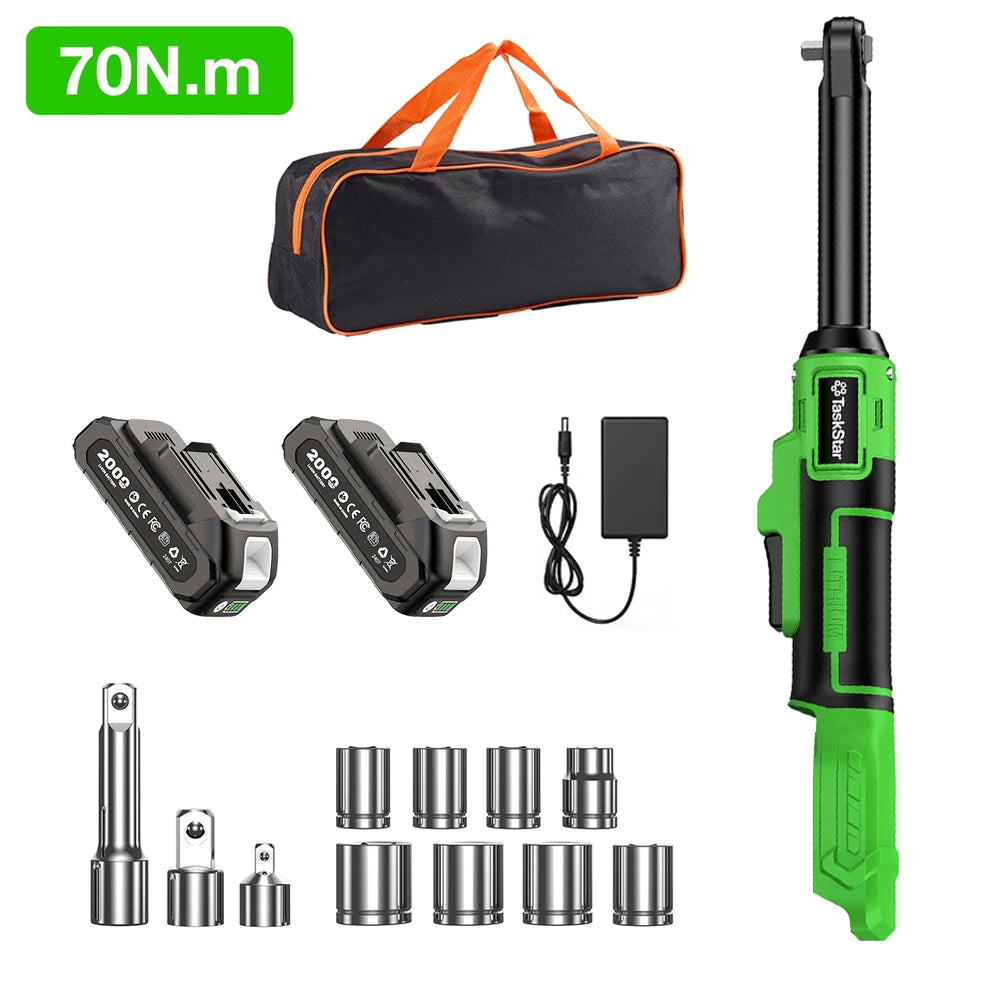 TaskStar Electric Ratchet Wrench Set 3/8-inch Cordless Rechargeable