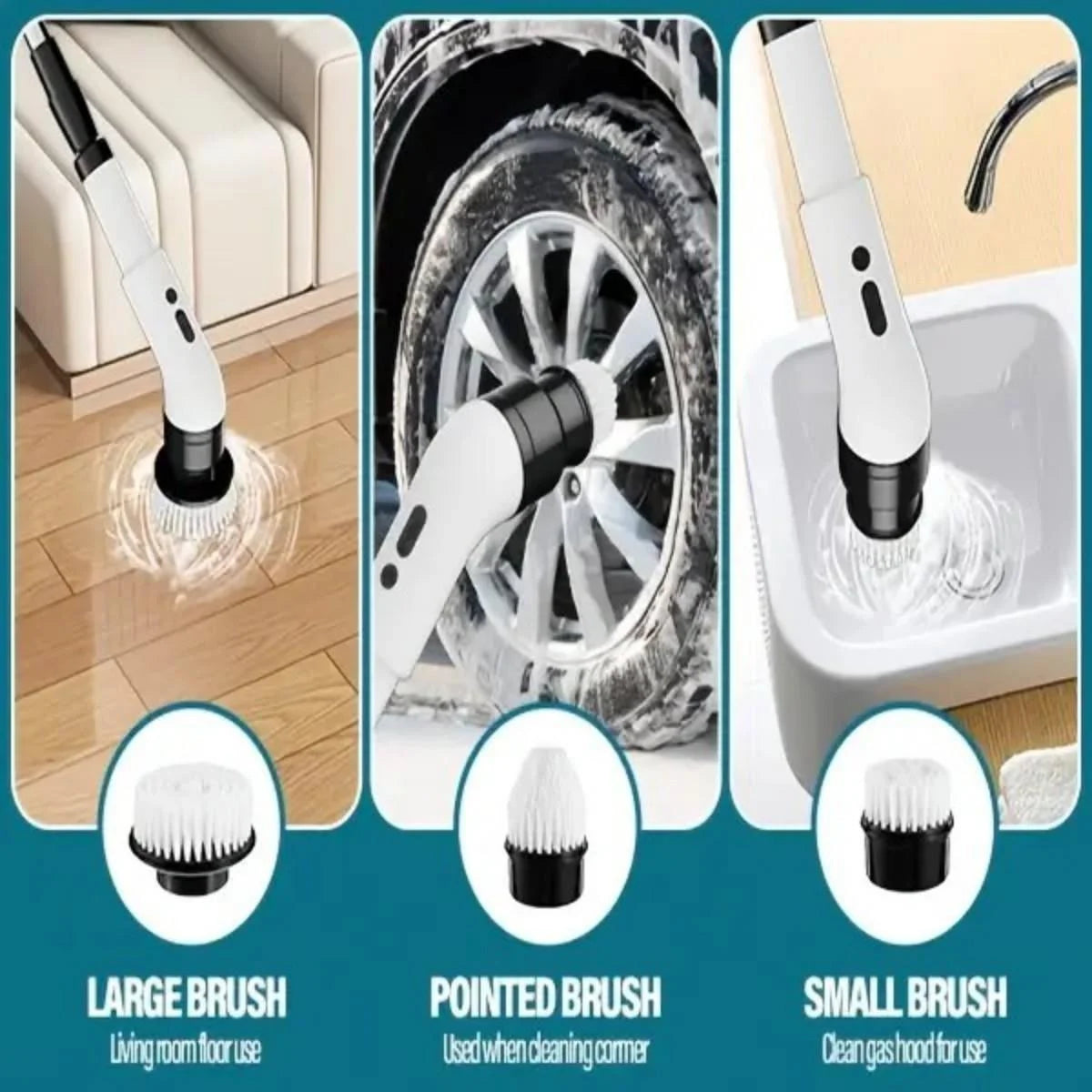 Electric Spin Scrubber IPX7 Waterproof Adjustable Speed