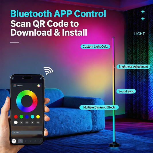 NOVEYEE Floor Lamp DC 5V RGB Dream Color with Music Sync