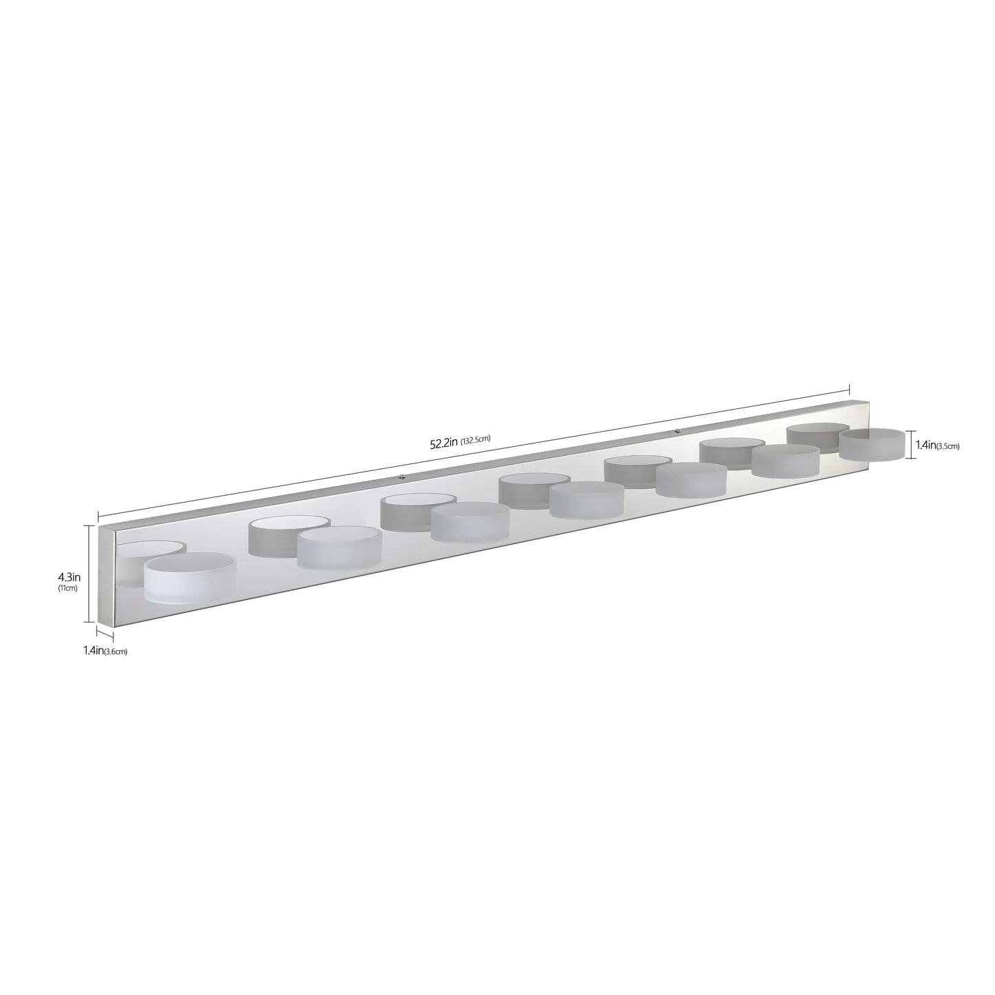 ARLGSITE Modern silver/black LED dressing area lighting