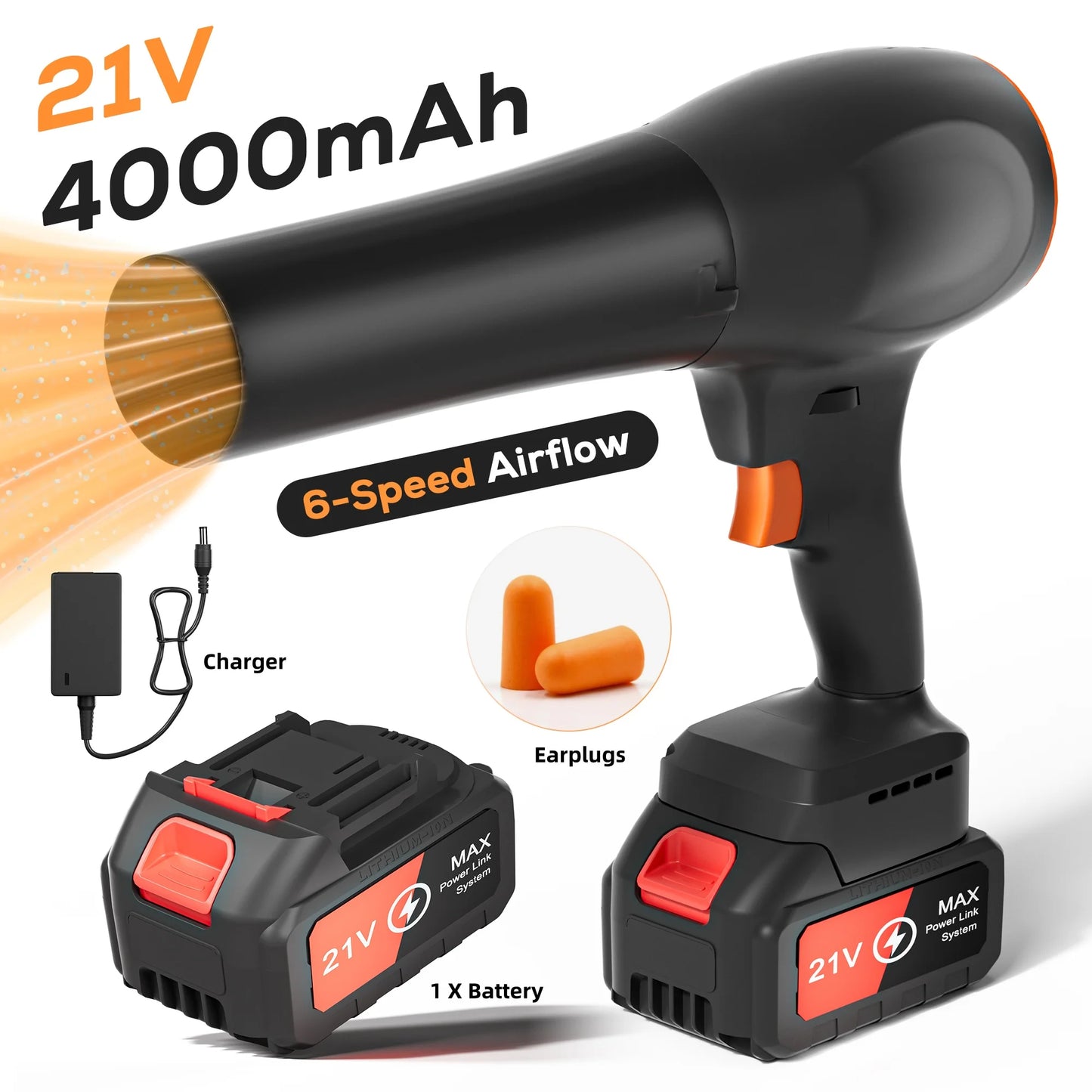 MUTAK Cordless Leaf Blower, Portable Handheld Dust Cleaner