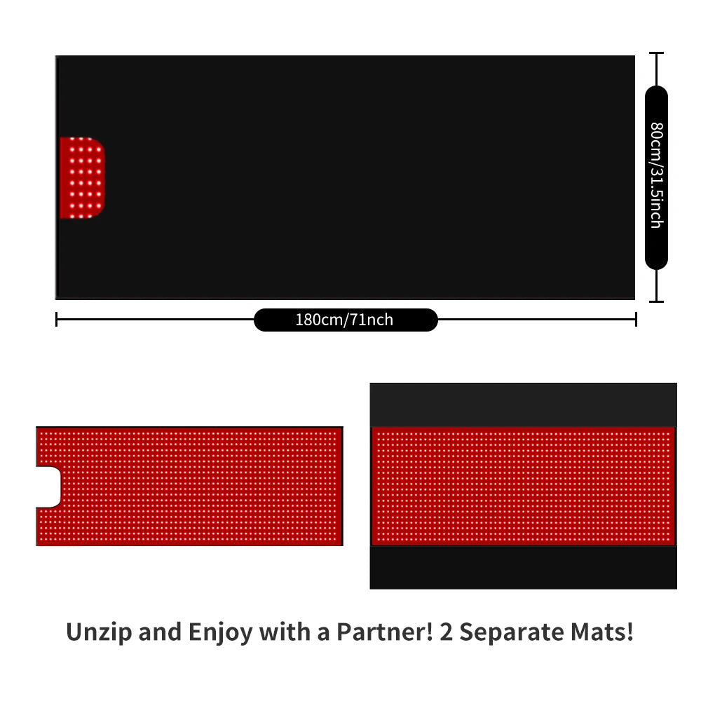 71" Red Light Sleeping Bag Full Body Relax LED Red Light Blanket
