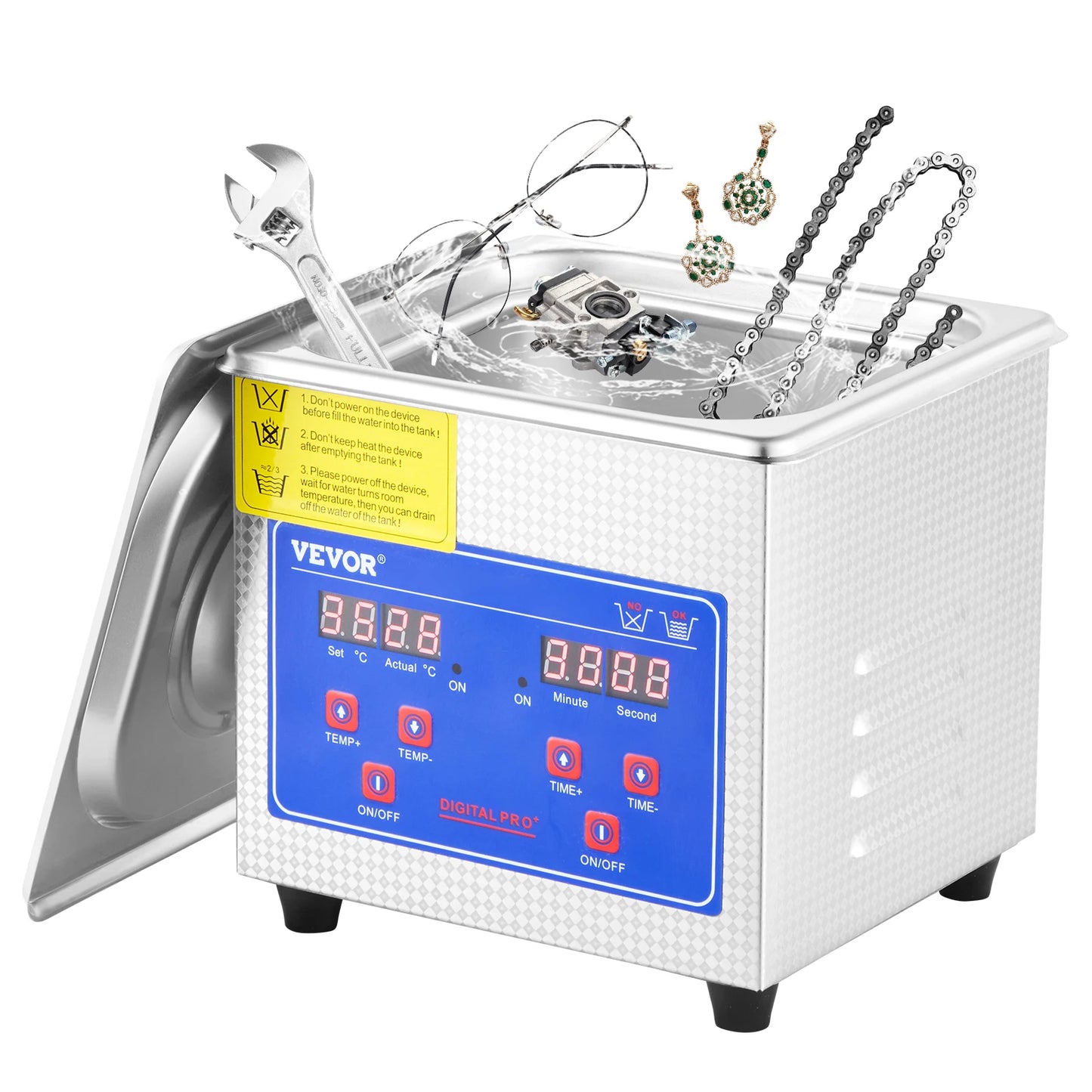 SucceBuy 1.3L Ultrasonic Cleaner Lave-Dishes Portable Washing Machine