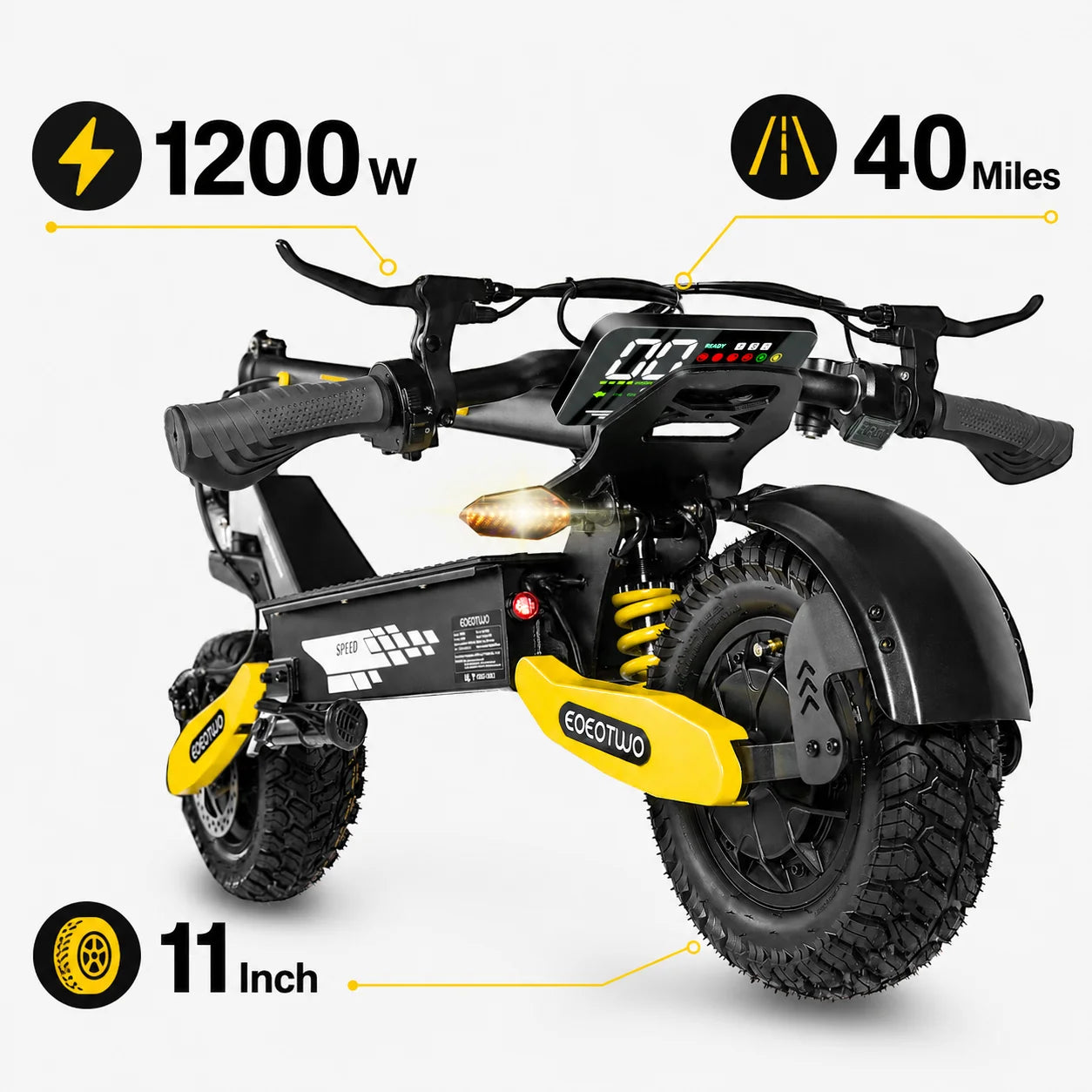 EOEOTWO 1200W Off Road Electric Scooter for Adults