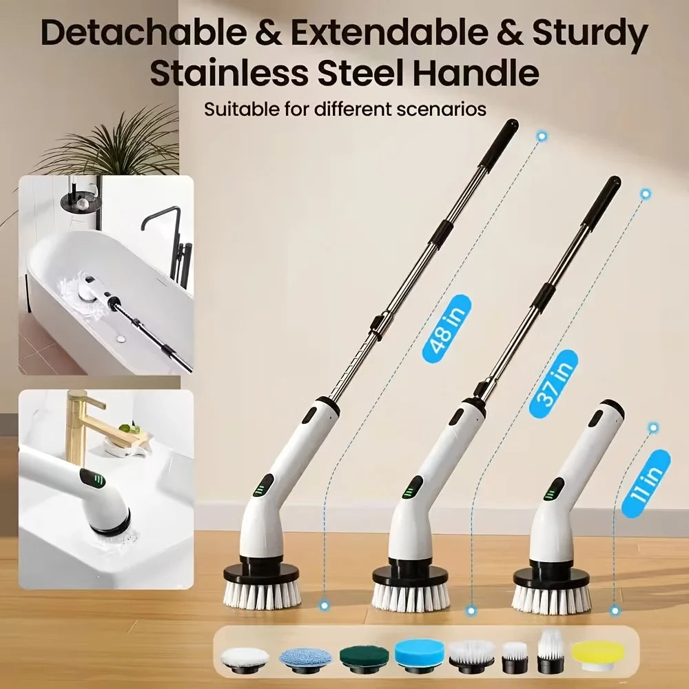 DIAMRI 9-in-1 USB Rechargeable Electric Cleaning Brush