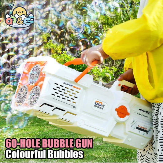 60 Holes Bubble Gun Soap Bubble Machine