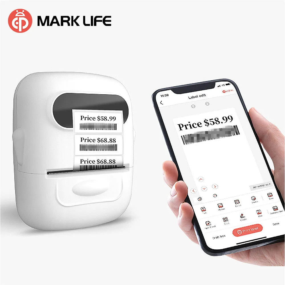MARKLIFE P50 Mini Portable Bluetooth Thermal Label Printer