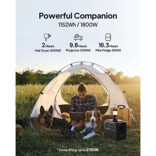 Bluetti Solar Generator AC180: 1,152Wh LiFePO4 Battery Backup