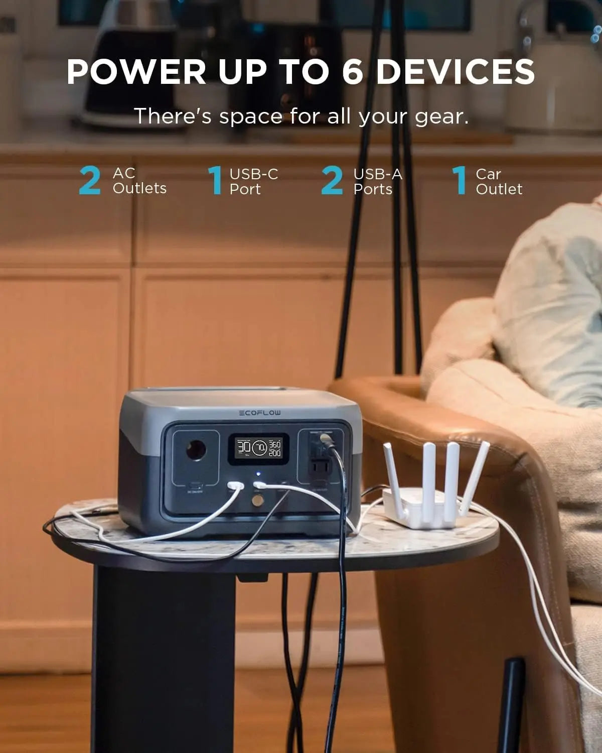 ECOFLOW Portable Power Station RIVER 2, 243Wh LiFePO4 Battery