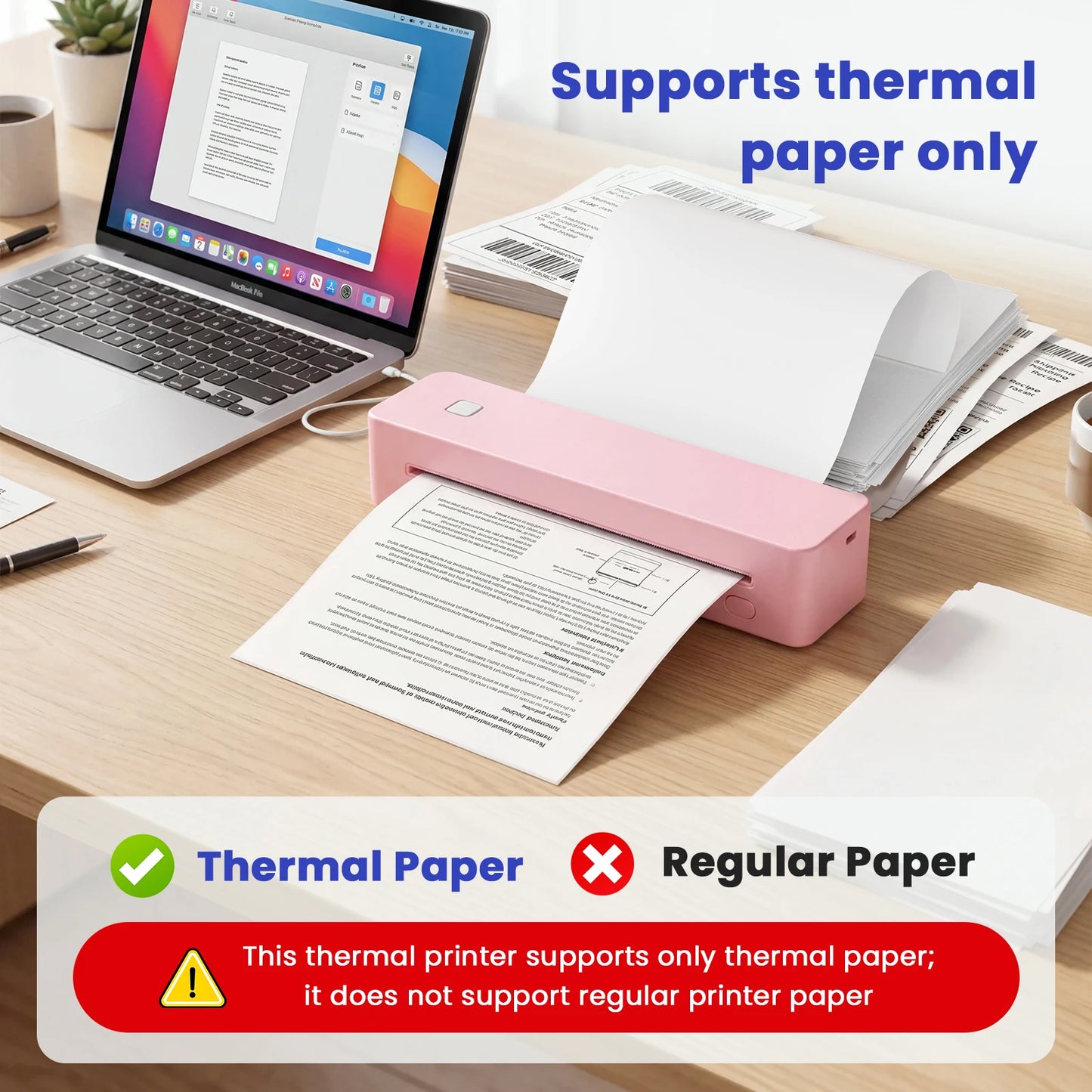 A4 Thermal Printer Portable Bluetooth Business