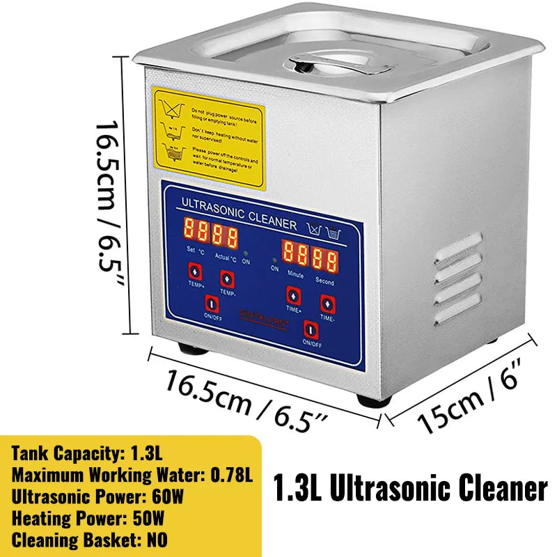SucceBuy 1.3L Ultrasonic Cleaner Lave-Dishes Portable Washing Machine