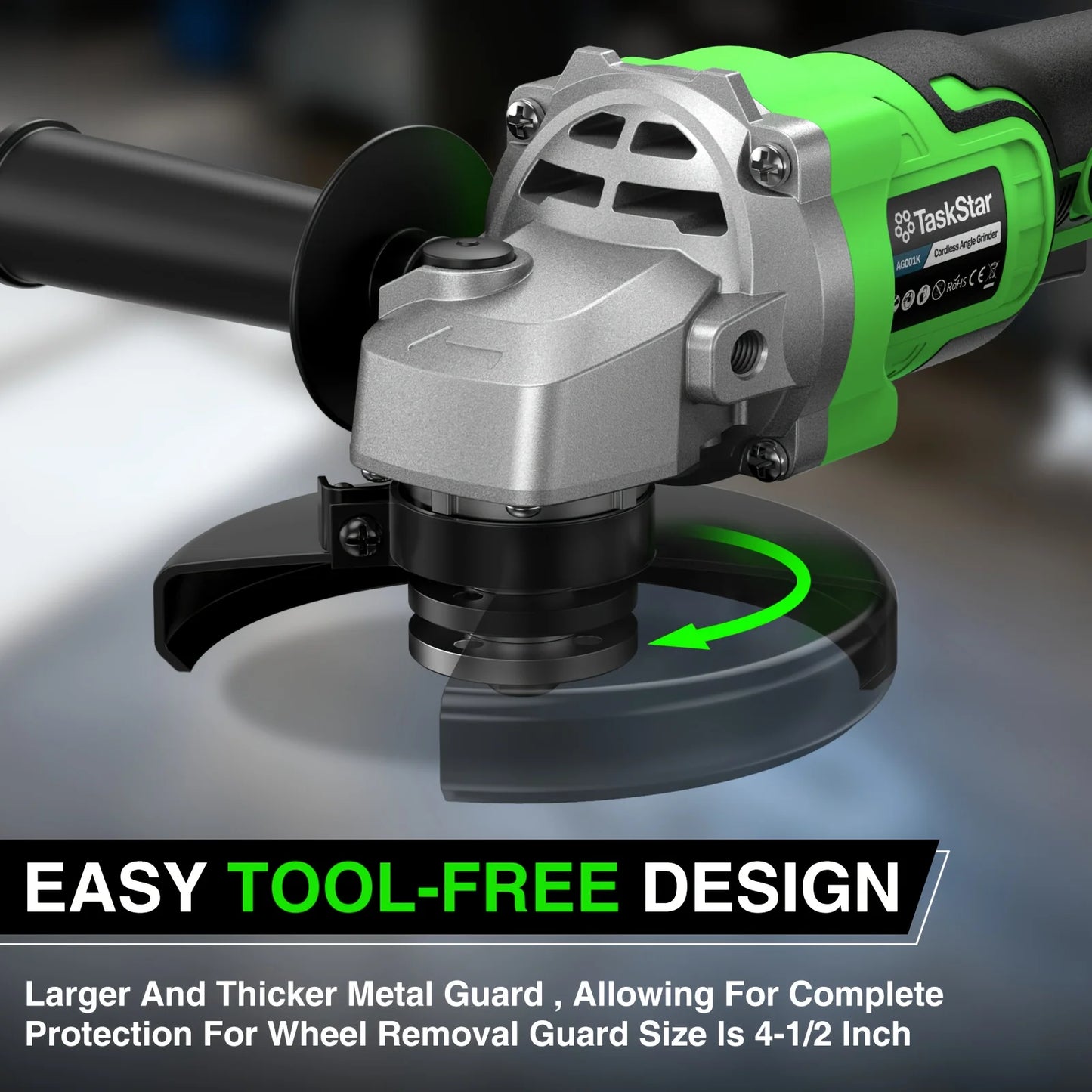 TaskStar 10000 RPM Angle Grinder Kit Electric Brushless Polishing Cutting
