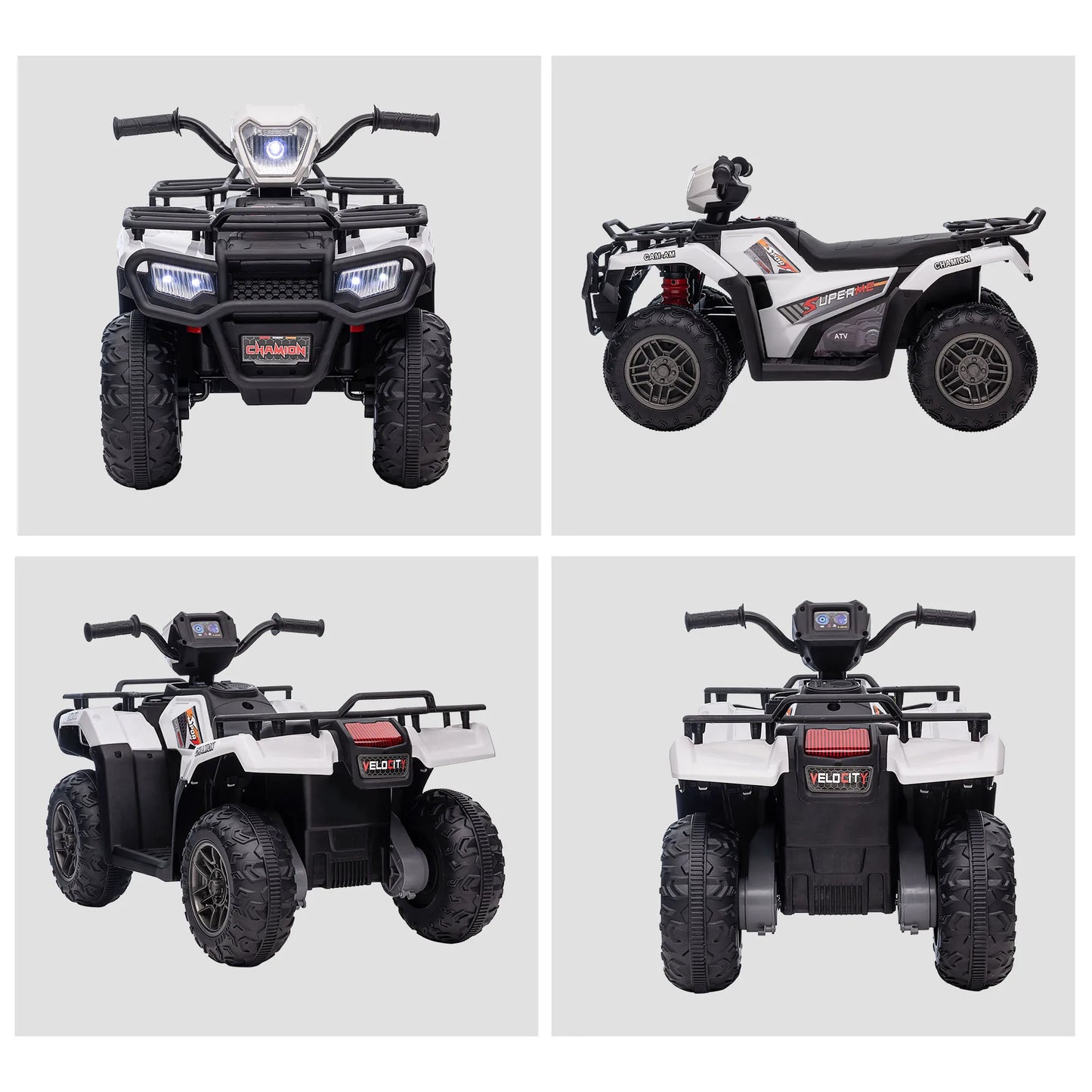 CAM AM 12V Kids Ride on ATV LED Lights Music Player