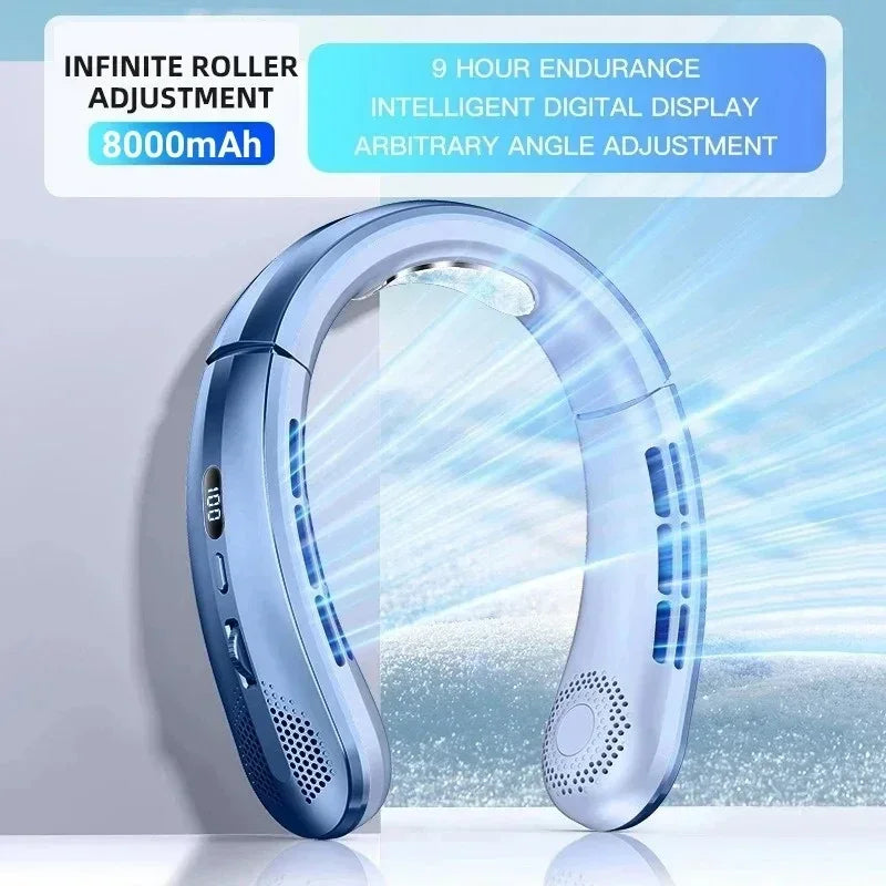 XIAO 8000mAh USB Hanging Neck Fan Portable Bladeless