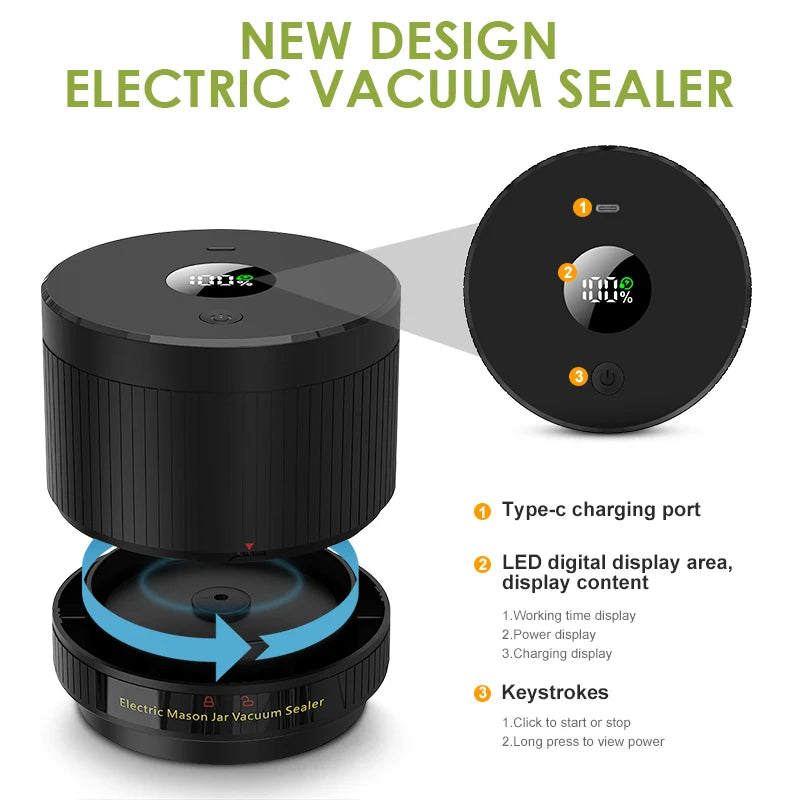 Wancle Electric Mason Jar Vacuum Sealer