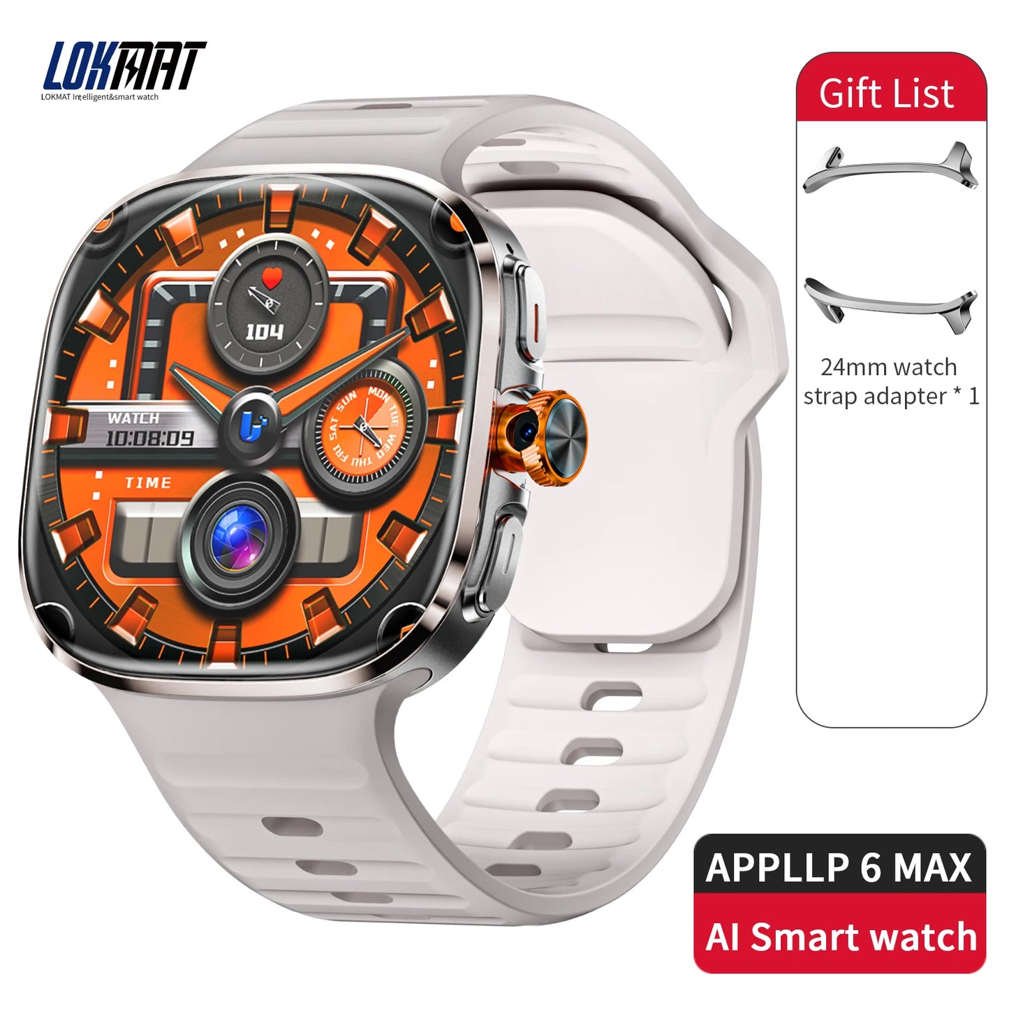 LOKMAT New APPLLP 6 MAX Android Smart Watch Phone