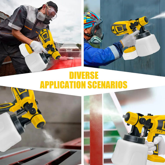 Cordless High Pressure Spray Gun, Airless Paint Sprayer 1000ML